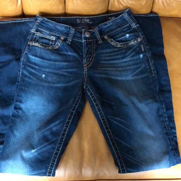 Great condition Silver Bootcut Jeans! Size 28 x 35 - Picture 3 of 5